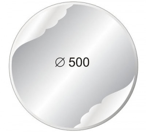 Зеркало 500 круг ЗР-049 пескоструйная графика