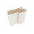 Деталь короба телескоп Эко-шпон 80х32 белый кипарис